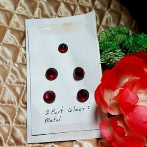 Vintage Ruby Red ❤️ Buttons